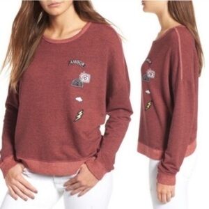 Sundry Amour patch Open Back Top